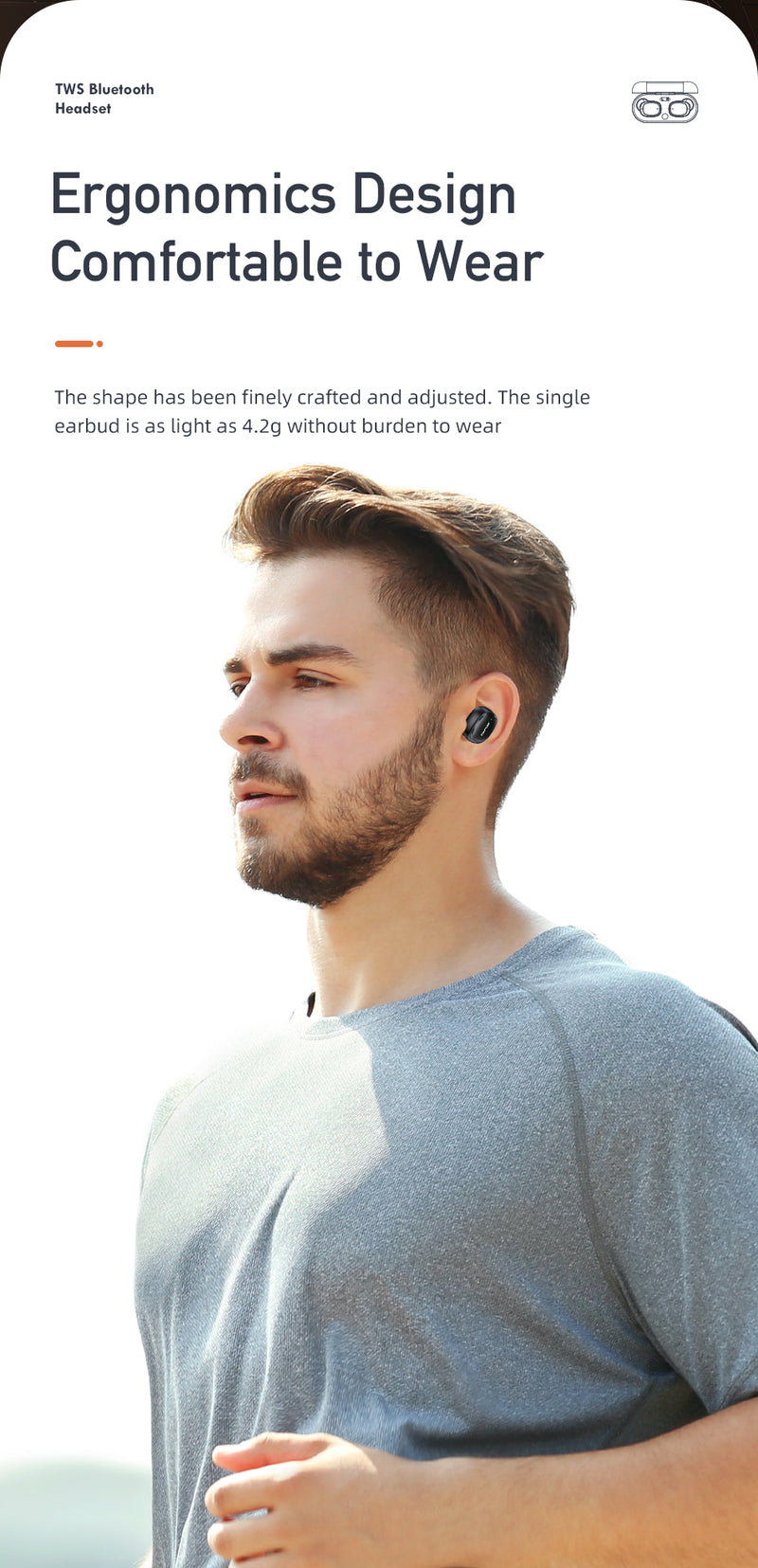 Awei T13 Pro Wireless Earbuds Bluetooth Earphone Bass In-Ear TWS With Microphone HiFi Stereo Gaming