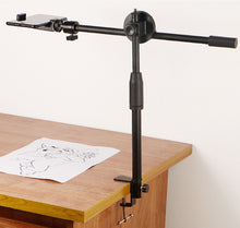 Load image into Gallery viewer, Adjustable Boom Arm Phone Holder with Adjustable Metal Clip for Table Photo Shooting
