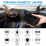 180W QC 3.0 Cigarette Lighter Power Sockets 6.6A 4xUSB Independent On/Off Switches & Voltage Display