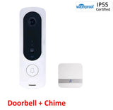 Tuya Intelligent WIFI 1080P Video Doorbell Intercom Night Vision HD Camera with Battery & Chime