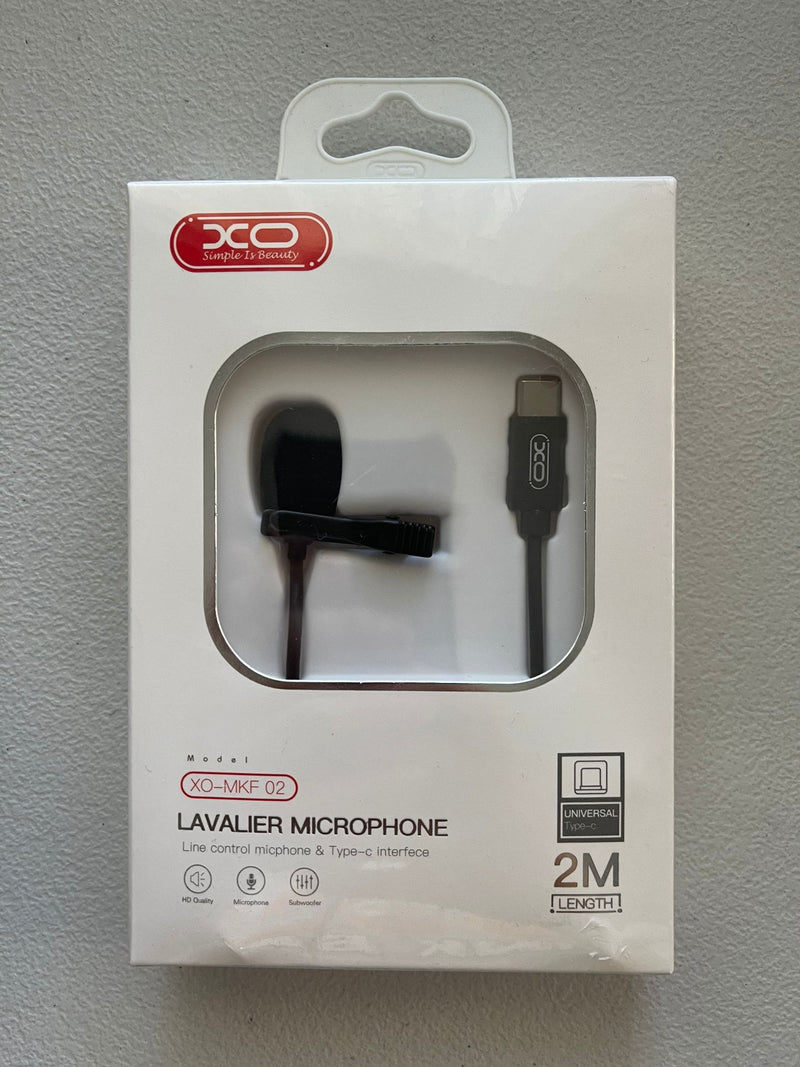 Lavalier Microphone with Portable Collar Clip-On 2 Meter Length (TYPE-C)