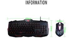 Load image into Gallery viewer, USB Wired Gaming Keyboard &amp; Mouse Set Laptop PC Cool RGB LED Backlight Gamer Combo
