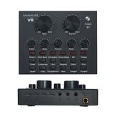 Live Streaming Sound Card V8 Audio Interface Bluetooth Mixer Webcast Sound Card