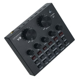 Live Streaming Sound Card V8 Audio Interface Bluetooth Mixer Webcast Sound Card