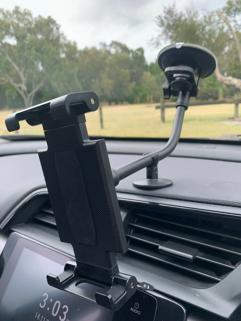 Car Windshield 85CM Big Base Suction 360° Rotation Phone & Tablet Holder Support up to Size 13 Inch