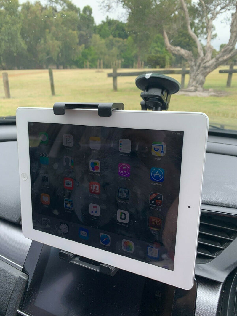 Car Windshield 85CM Big Base Suction 360° Rotation Phone & Tablet Holder Support up to Size 13 Inch