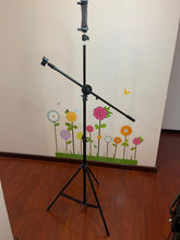 Load image into Gallery viewer, Foldable Portable Sturdy Floor Stand for Phone Tablet Camera &amp; Microphone Holder Height up to 2.1 Meter
