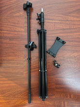 Load image into Gallery viewer, Foldable Portable Sturdy Floor Stand for Phone Tablet Camera &amp; Microphone Holder Height up to 2.1 Meter

