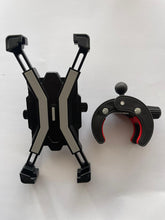 Load image into Gallery viewer, Bikes, Bicycles &amp; Excercise Treademills Phone Holder 360° Rotatable Metal Crowfoot Clamp
