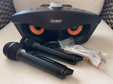 Load image into Gallery viewer, OWL SDRD SD-306 Portable Family Karaoke System Condenser Wireless Stereo Bluetooth Speaker Set With Dual Wireless Microphones
