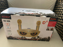 Load image into Gallery viewer, OWL SDRD SD-306 Portable Family Karaoke System Condenser Wireless Stereo Bluetooth Speaker Set With Dual Wireless Microphones

