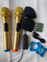 Wireless Microphones UHF Wireless Wave For Amplifier Karaoke Support 3.5/6.5mm Jack (Set of 2)