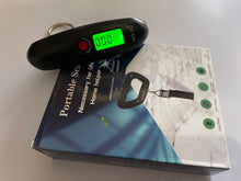 Load image into Gallery viewer, Digital Hand Gripped Portable Weighing Scale 50Kg Luggage Hook Type (Black)

