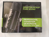 USB Condenser Microphone HIFI DSP Noise Reduction Reverberation Adjustable Built-In Sound Card with Stand