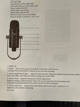 Load image into Gallery viewer, USB Condenser Microphone HIFI DSP Noise Reduction Reverberation Adjustable Built-In Sound Card with Stand
