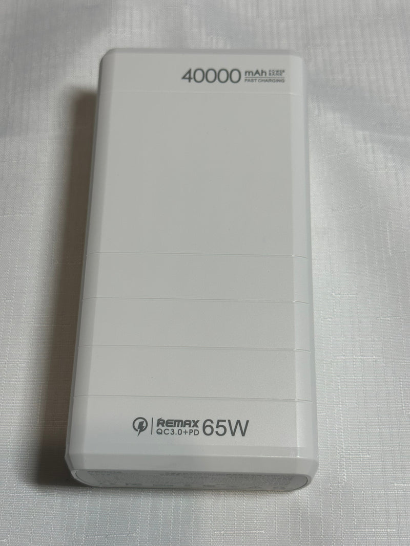 REMAX 40000mAH 65W PD QC Fast Charging Power Bank for Phone/Tablet/Laptop 65W