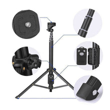 Load image into Gallery viewer, YUNTENG 1688 3 in 1 Bluetooth Portable Selfie Stick Mini Tripod For Phone/Tablet/Light Camera Height up to 134cm
