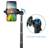 YUNTENG 9928 2-in-1 Mini Tripod Selfie Stick Phone Holder Remote Control for Camera Go Pro Phone up to Size 6.5"