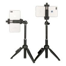 Load image into Gallery viewer, YUNTENG 9928 2-in-1 Mini Tripod Selfie Stick Phone Holder Remote Control for Camera Go Pro Phone up to Size 6.5&quot;
