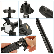 Load image into Gallery viewer, YUNTENG 9928 2-in-1 Mini Tripod Selfie Stick Phone Holder Remote Control for Camera Go Pro Phone up to Size 6.5&quot;

