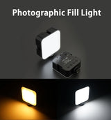 Mini 49 LED Video Light Photography Fill-in Lamp 6000K Dimmable 6W (2*AA Batteries Power)