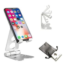 Load image into Gallery viewer, Premium Sturdy Foldable Aluminum Stand Universal for Tablets &amp; Phones up to 12.9&quot; with Pouch
