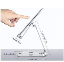 Load image into Gallery viewer, Premium Sturdy Foldable Aluminum Stand Universal for Tablets &amp; Phones up to 12.9&quot; with Pouch
