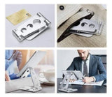 Premium Sturdy Foldable Aluminum Stand Universal for Tablets & Phones up to 12.9" with Pouch