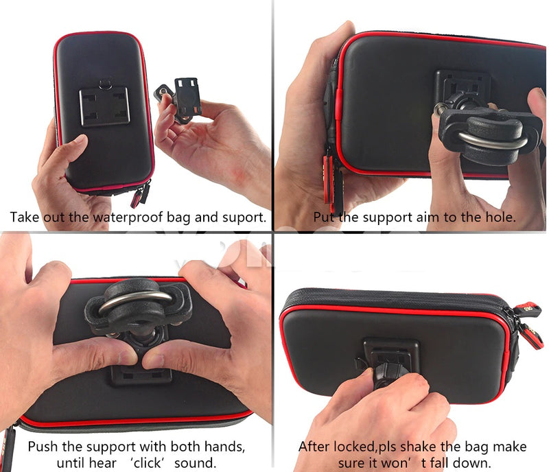 Handlebar Phone Waterproof Bag with Headphone Hole for Motorcycle Bike