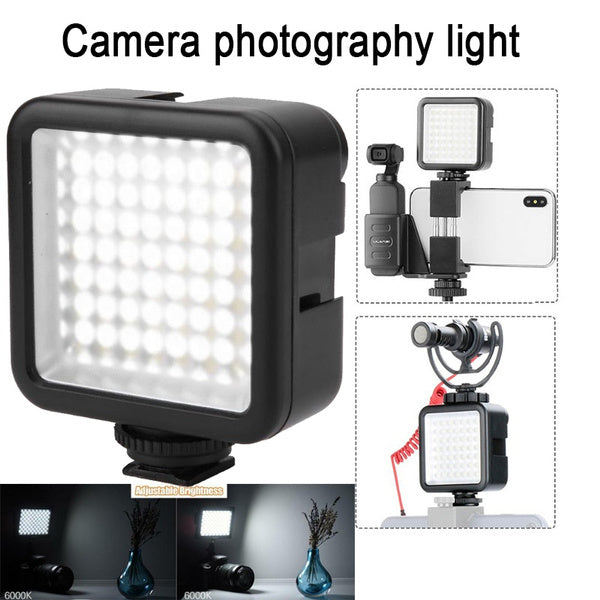 W49 Dimmable Mini LED Video Light Photography Light for Cameras Smart Phones (AA Battery Power)