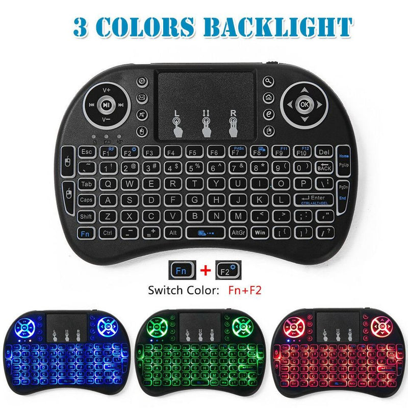 Wireless 2.4Ghz Mini Keyboard with Touch Pad with LED Back Light