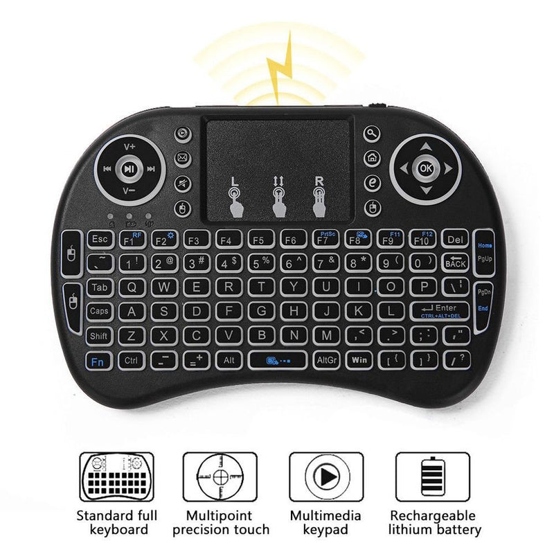 Wireless 2.4Ghz Mini Keyboard with Touch Pad with LED Back Light