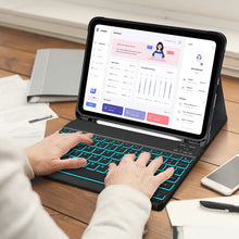 Load image into Gallery viewer, Bluetooth Wireless Keyboard with 7 LED Backlight and Protective Case  for iPad 10th Generation 10.9&quot; inch

