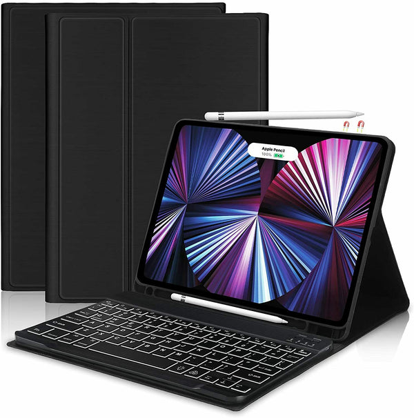 Wireless Bluetooth Keyboard Smart Case For iPad Air 10.9"/ iPad Pro 11.0" With Pencil Holder