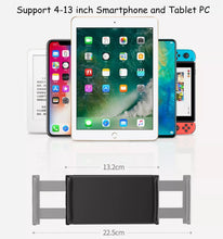 Load image into Gallery viewer, Phone &amp; Tablet Floor Stand, Adjustable Height Free Angle Extension Scissor Arm, Holder Fits 4.7-12.9 inch iPad Pro Air iPhone Tablet/Phones
