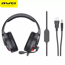 Load image into Gallery viewer, AWEI ES770i Wired Led Gaming Headphone With Microphone Stereo 7.1 Bass Sound Phone/Tablet/PS4/5/PC
