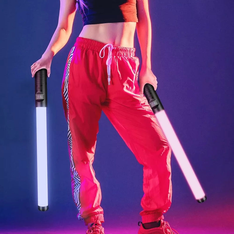 RGB LED Light Wand Handheld Fill Light Photography Light Stick Bar with Remote & Tripod Stand Extendable 2.1 Meter