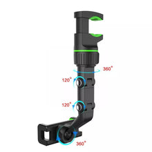 Load image into Gallery viewer, Car Rear View Mirror/ Headrest/ Desktop/ Cabinet 360° Rotation Adjustable Multipurpose Mobile Phone Holder
