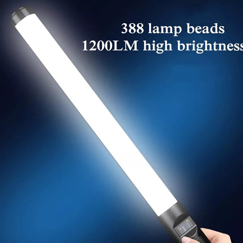 RGB LED Light Wand Handheld Fill Light Photography Light Stick Bar with Remote & Tripod Stand Extendable 2.1 Meter