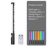 RGB LED Light Wand Handheld Fill Light Photography Light Stick Bar with Remote & Tripod Stand Extendable 2.1 Meter