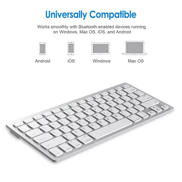 Universal Mini Portable Wireless Bluetooth Keyboard Phone Tablet 3 Systems Universal Battery Power