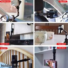 Load image into Gallery viewer, Car Rear View Mirror/ Headrest/ Desktop/ Cabinet 360° Rotation Adjustable Multipurpose Mobile Phone Holder
